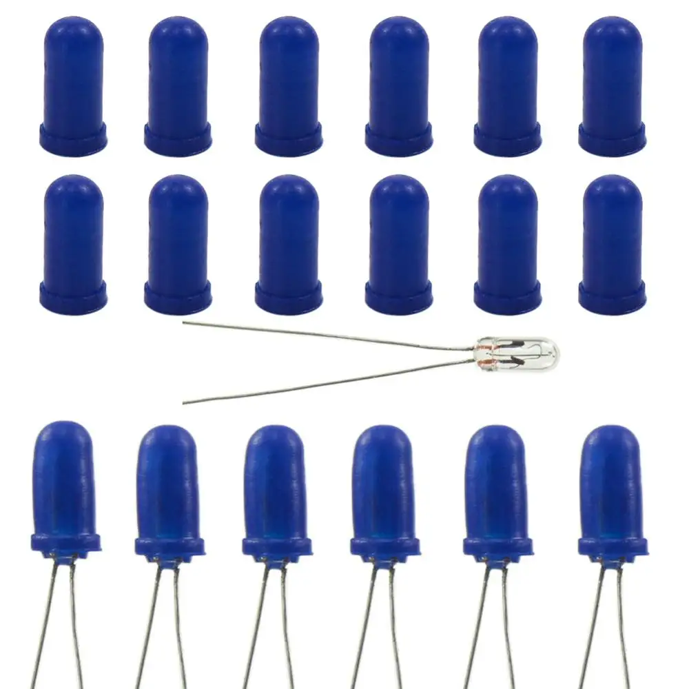 100pcs Blue Caps Covers for 3mm Grain of Wheat Bulbs LEDs NEW XPT01B