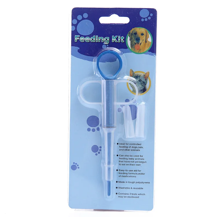 Pet Dog Medicine Dispenser Puppy Cat Feeding Kit Syringe Doser Capsule Tablet Pill Tool Control Rods Portable Feeder