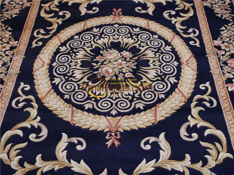 Thick And Plush Savonnerie Antique Chinese Hand-made Wool Wool Knitting Carpets Antique woven floor Rectangular