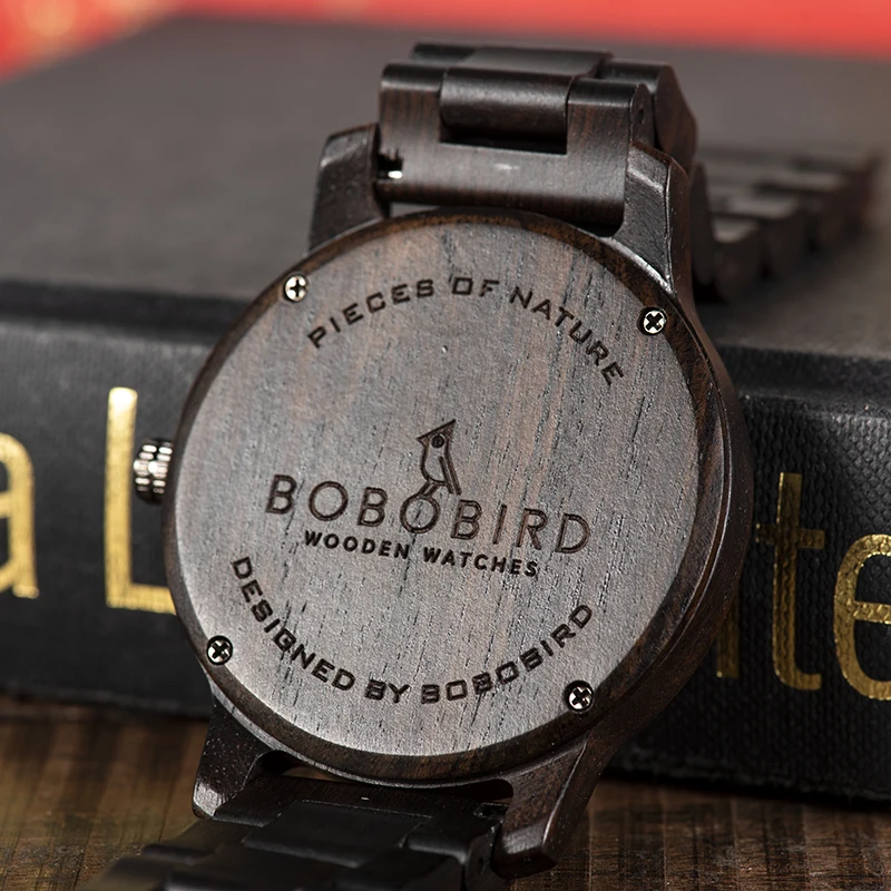 Relogio Masculino BOBO BIRD Men Watch orologi da polso al quarzo di marca di lusso in legno erkek kol saati regalo da uomo personalizzato Drop Shipping