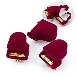 Boîte à bijoux en velours de piano unique 1 pièce, boîte à bagues de mariage, boîte-cadeau, porte-bijoux pour boucles d'oreilles, collier et Bracelet