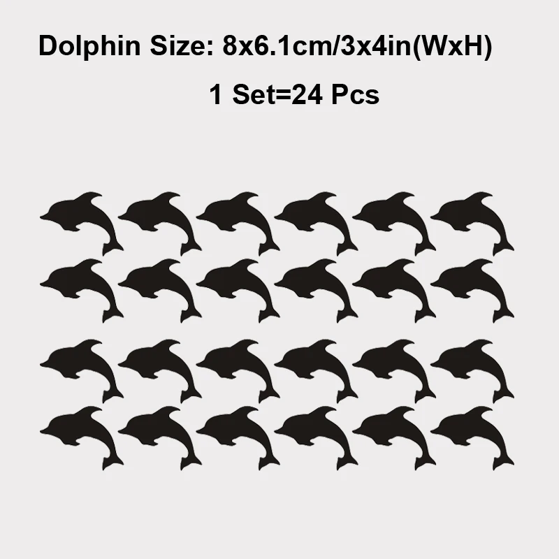 24X DOLPHIN tile stickers BATHROOM WALL ART DECOR DECAL KITCHEN toilet