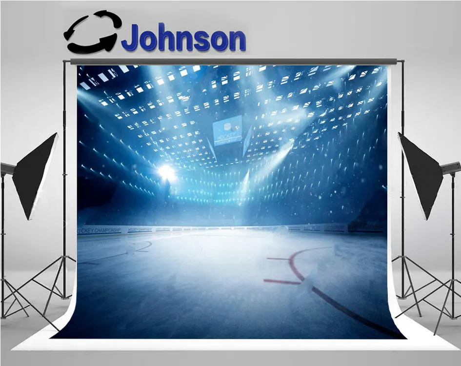 

hockey rink Stadium Fans Crowd Empty Ice light photography backgrounds Computer print wall backdrops