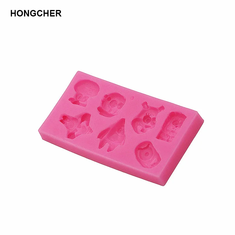 Cartoon animal DIY handmade fondant cake silicone mold, chocolate cake mold, kitchen baking tool, jelly pudding clay mold