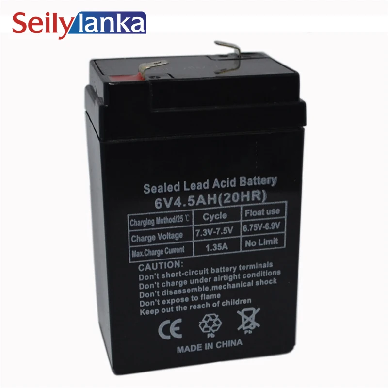 6V 4.5AH Battery Sealed Storage Batteries Lead Acid Rechargeable Power Supply for LED Light Toy Car Baby Carrier lead-acid