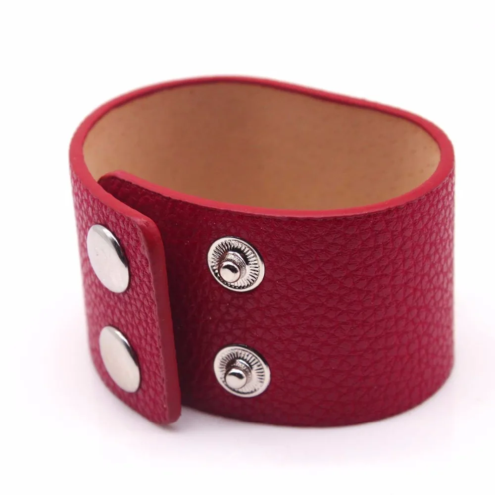 TOTABC Rhinestone Leather Bracelet Jewelry Hand Chain Simple All-Match Wide Wrap Bracelet Femme New Hand Jewelry