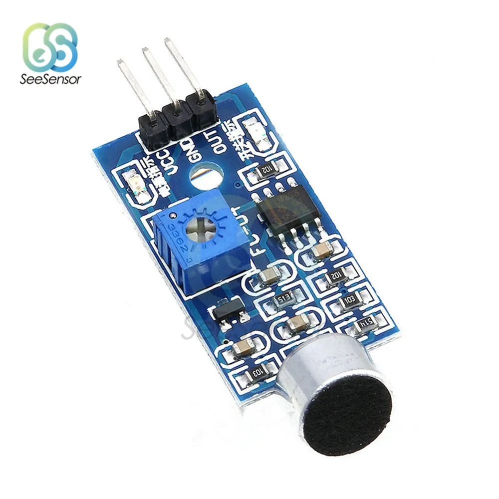 Microphone Voice Sound Detection Sensor Module Sensor High Sensitivity Detect Switch Detection Power Supply Board for Arduino