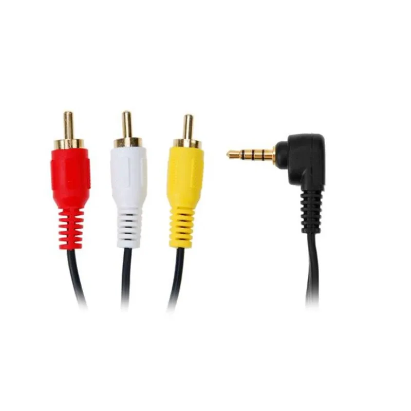 Premium Gold Plated 3.5mm Plug to 3 RCA Camcorder Audio Video A/V Cable 6Feet for Sony JVC Panasonic Canon Samsung Camcorders