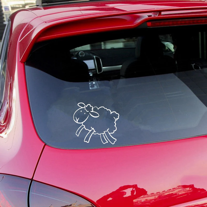 Cute sheep design, car window bumper, motorcycle accessories decoration, vinyl waterproof car sticker