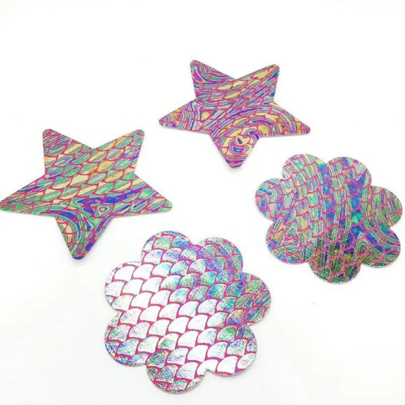 50pairs (100 Pcs) /lot New women's Breast Pasties Nipple Covers Mermaid pattern adhesive with a soft Sexy experience