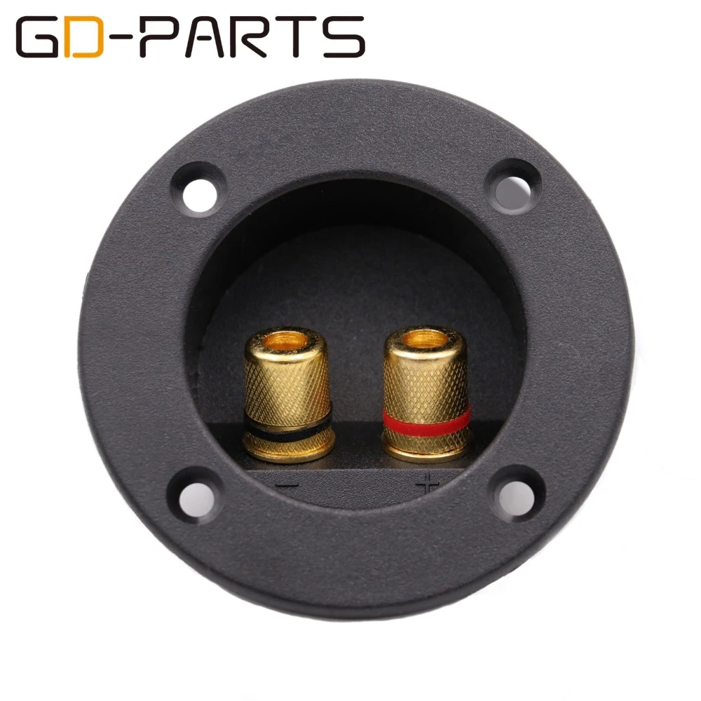 74mm Gold Plated Brass Speaker terminal Binding Post banana plug socket Board Hifi Audio Connector x2