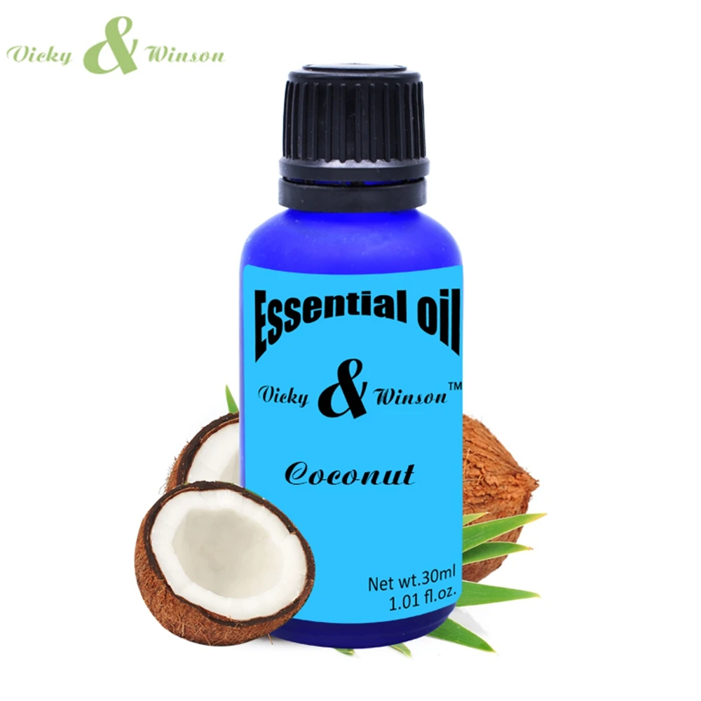 Vicky&winson Coconut aromatherapy essential oils 30ml orgnic virgin coconut oil 100% natural skin hair care oil deodorization