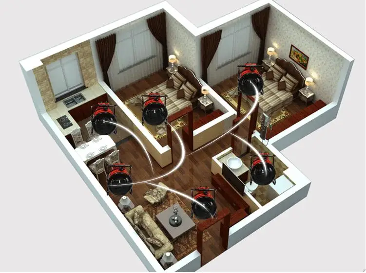 3KW سخانات صناعية منفاخ الهواء الدافئ عالية الطاقة المنزلية ترموستات 220 فولت غرفة كهربائية سخان مجفف الحمام