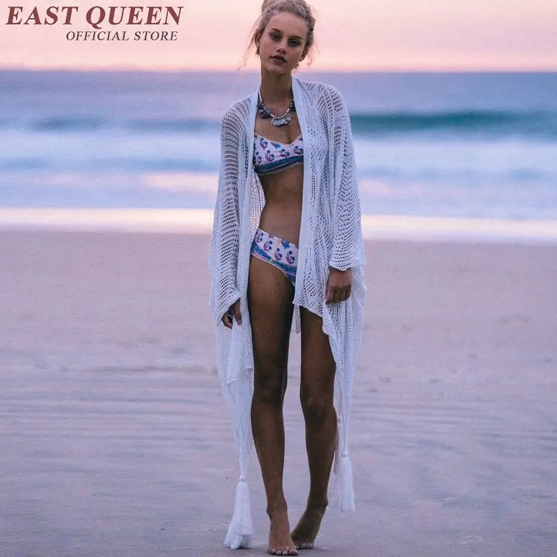 Mulher cardigans mulheres da praia do verão da praia do verão encobrimento mulheres roupas outerwear crochê NN0246 YW