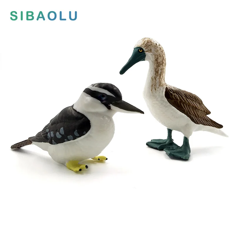 Simulation Forest Kookaburra Gannet Figures Miniature Animal Model Bird Figurine
