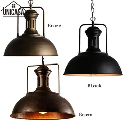 Antique Bar Lights loft Ceiling Lamp Wrought Iron Industrial creative Metal Hotel Kitchen Island Lighting Fixtures Vintage