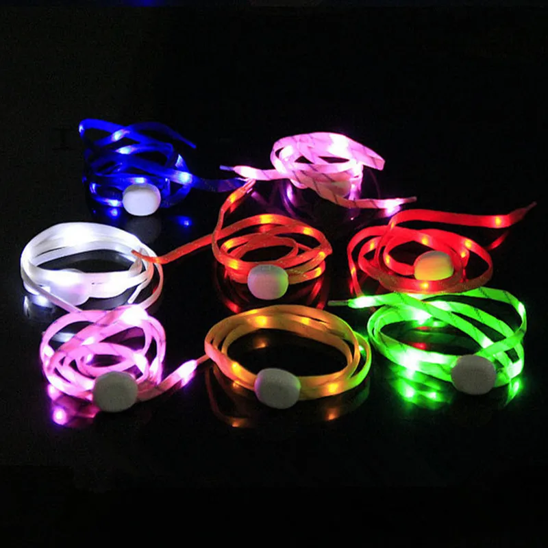 

2018 New Gafas Led For Led Shoelaces Toys Men Women Fashion Light Up Casual Colorful Shoe Laces Toy Glowing Nylon Shoestrings