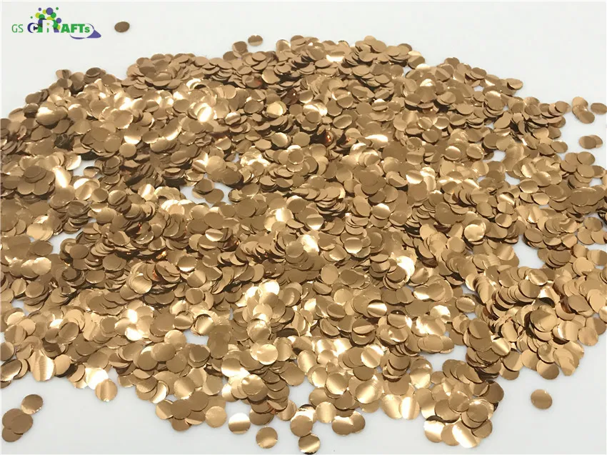 1cm 50g/bag Metallic Rose Gold Small Circle PVC Confetti Dots Filled Balloons Party Event Wedding Decorations