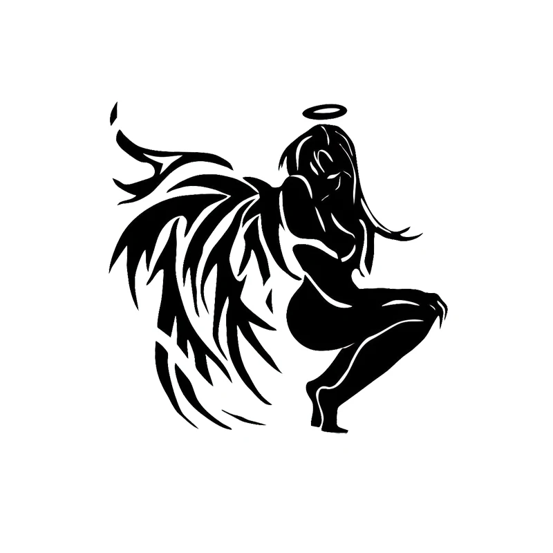 

13*12.7CM Sexy Hot Angel Car Stickers Covering The Body Motorcycle SUVs Bumper Car Window Vinyl Decals