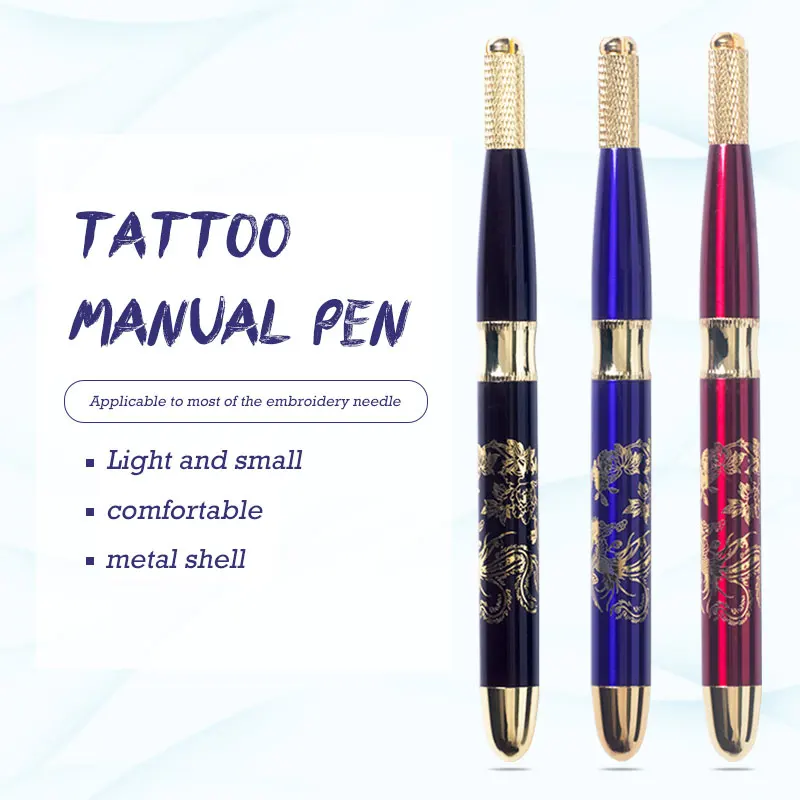 Professional Tebori Eyebrow Tattoo Pen Permanent Makeup Pen Machine Microblade Pen for Lip and Eyebrow Tattoo Equipment