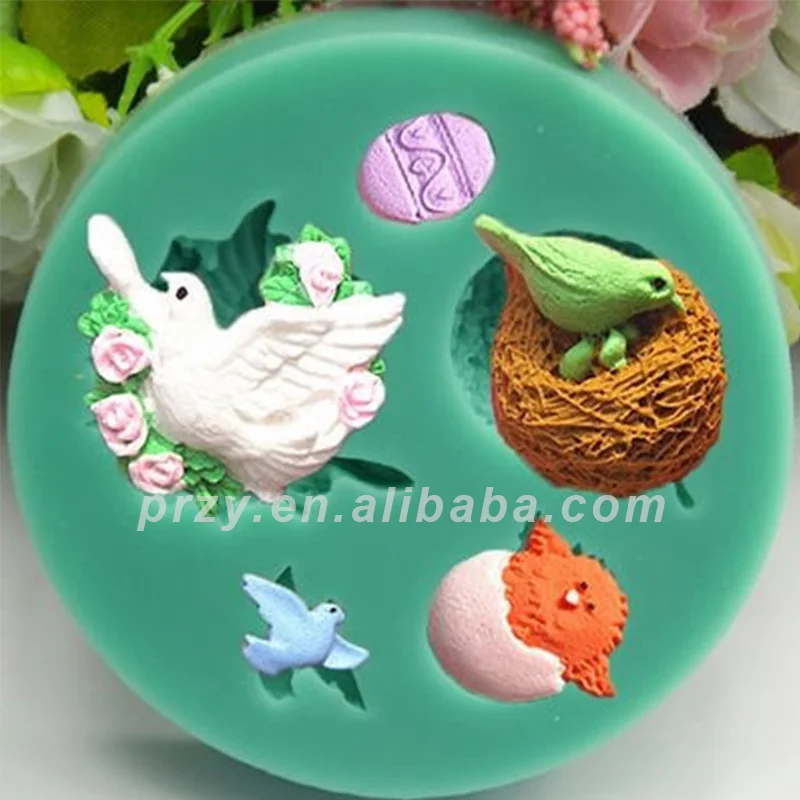 

PRZY Peace Dove Fondant Mold Silicone For Cake Decorated Chocolate Molds Moulds Silicone Rubber Candy Food Grade Eco-friendly