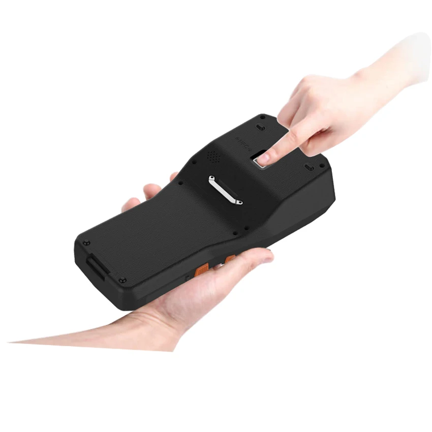 

RUGLINE Android PDA Fingerprint POS android barcode scanner With 80mm Thermal Printer Built-in 80mm lable printer RT408