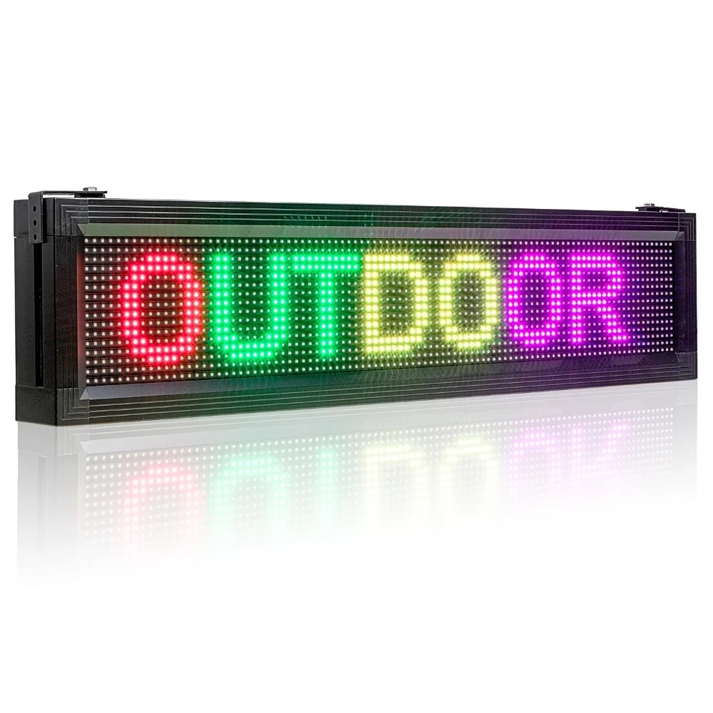 

Outdoor RGB Full Color LED Display Brand LAN and WIFI Programmable Scrolling information P10 Waterproof LED sign