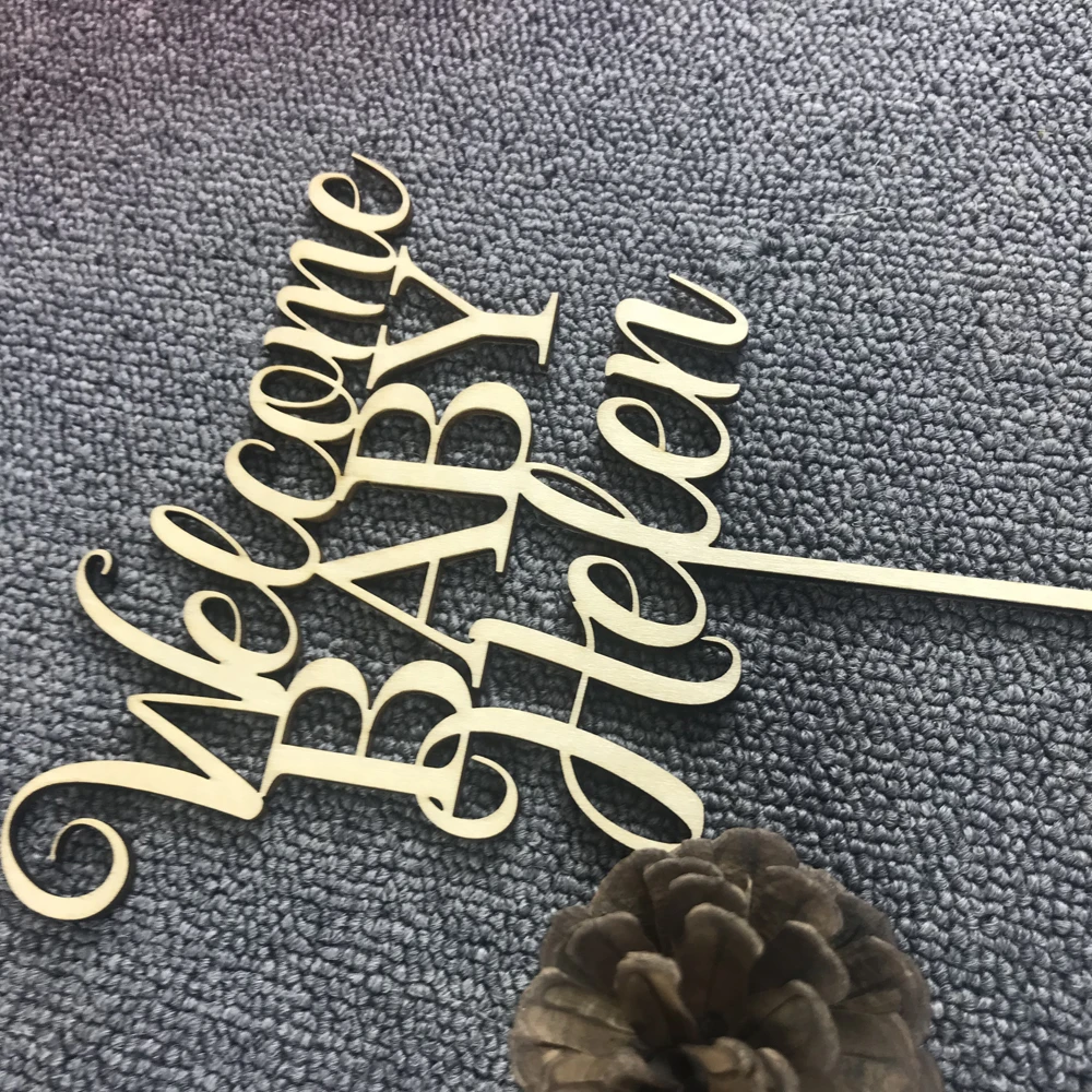 Personalized Welcome Oh Baby Cake Topper,Custom name for Baby Cake Topper,Unique Cake Topper for Kids Birthday Baby Shower decor