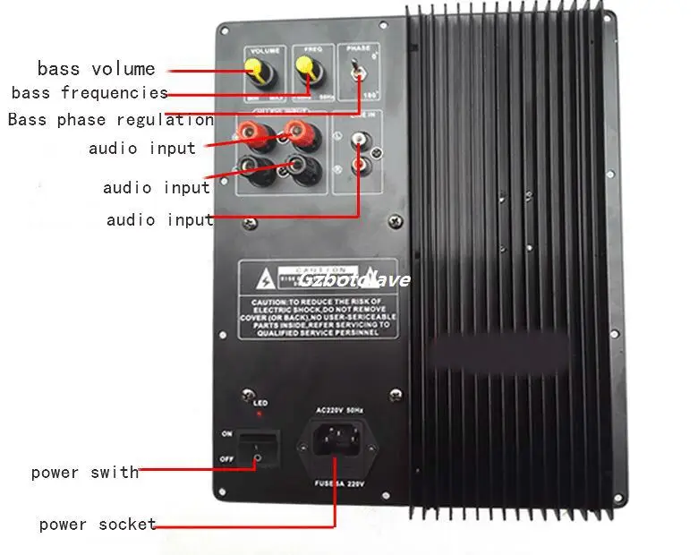 high-power 600W pure bass amplifier board home theater speaker amplifier board low soundboard