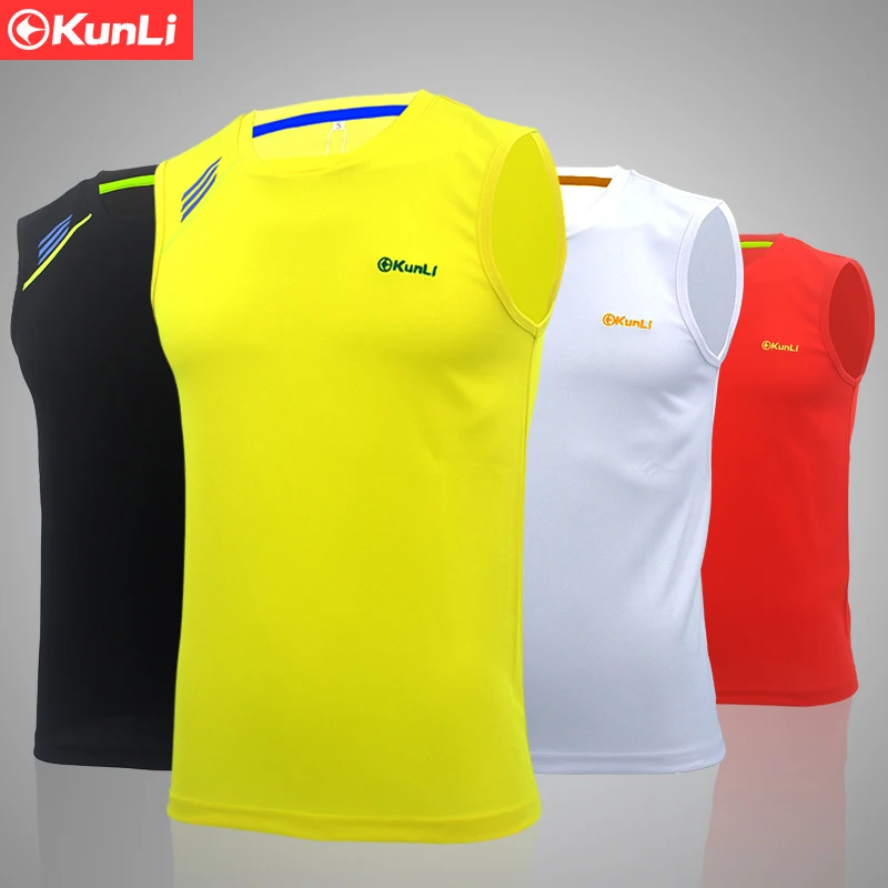 

Kunli 2017 new men's tennis shirt outdoor sports O collar clothing running badminton clothing basketball short T-shirt shirt tee