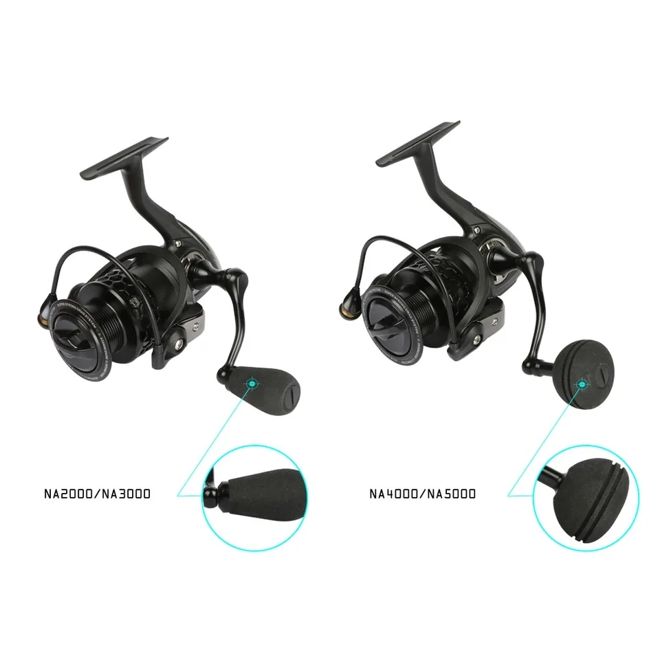 Tsurinoya NA2000/3000/4000/5000 Spinning Reel 9BB/5.2:1 Full Metal Saltwater Lure Fishing Reel Carretes Pesca Molinete Peche