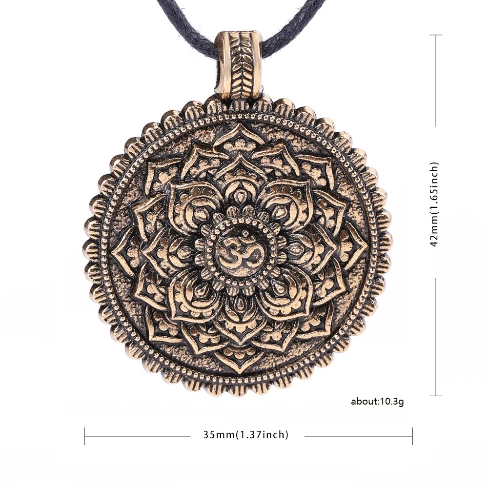 My Shape Viking Necklaces Flower of Life Dome Sacred Geometry Women Om Yoga Chakra Pendant Mandala Fashion Choker Jewelry