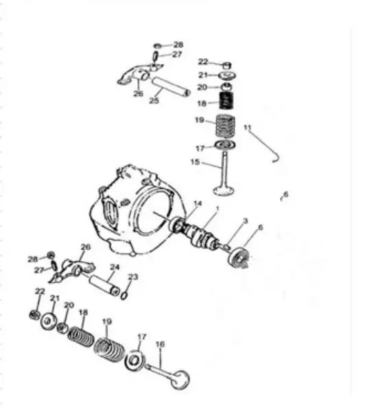 Intervalles Tête Assy/Johonneur trempés Pour MRB250/JIANSHE 250 LONCIN 250 JS-FG MODÈLE JS171FMM MODÈLE EST JS250-3-5/LONCIN 250-F