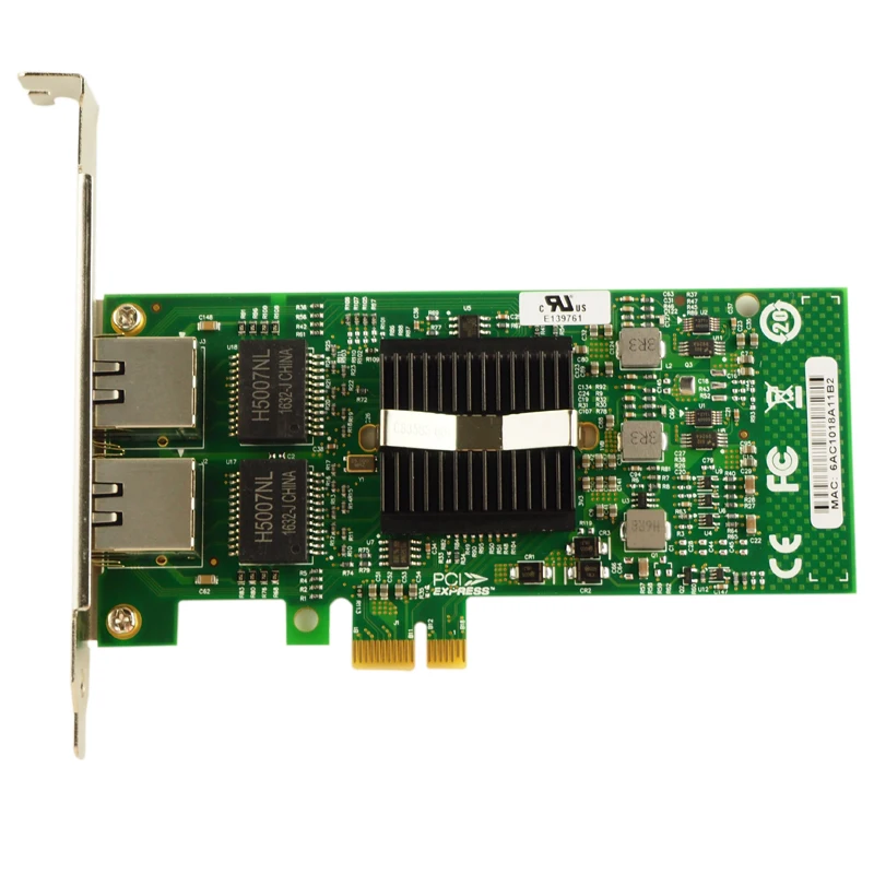 82576EB Chipset Dual Port PCI-E X4 Gigabit Server Adapter NIC Card 1Gbps E1G42ET