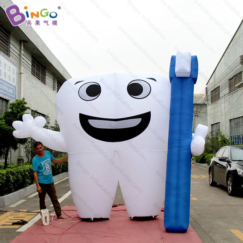 Custom 3 Meter High Inflatable Teeth For Dental Hospital Advertising And Event Decoration