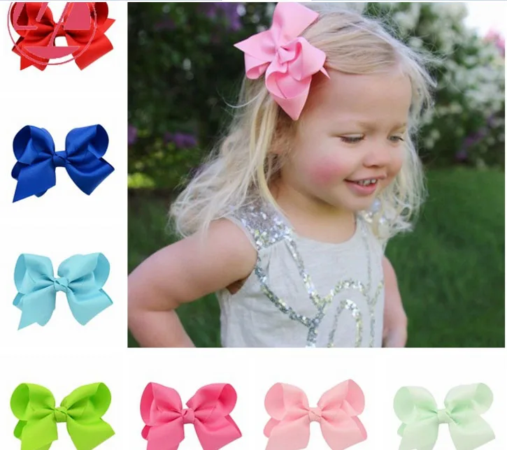 

MengNa 4" High quality Lovely Girls Bow Tie Hair Clip Solid Grosgrain Ribbon Bow-knot Hairpins Hairgrips Accessories