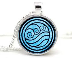 2017 New Avatar The Last Airbender Necklace Kingdom Jewelry Air Nomad Fire And Water Tribe Pendant Glass Dome Necklaces HZ1