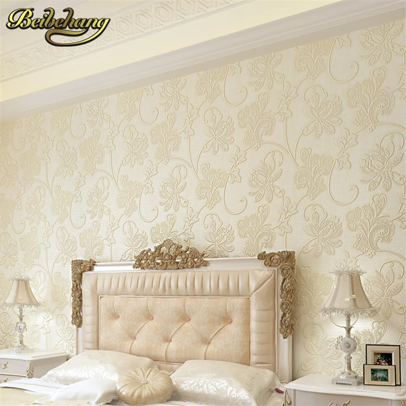 

beibehang non-woven 3d wallpaper classic wall paper roll wallcovering luxury wallpaper floral papel de parede 3d papel pintado