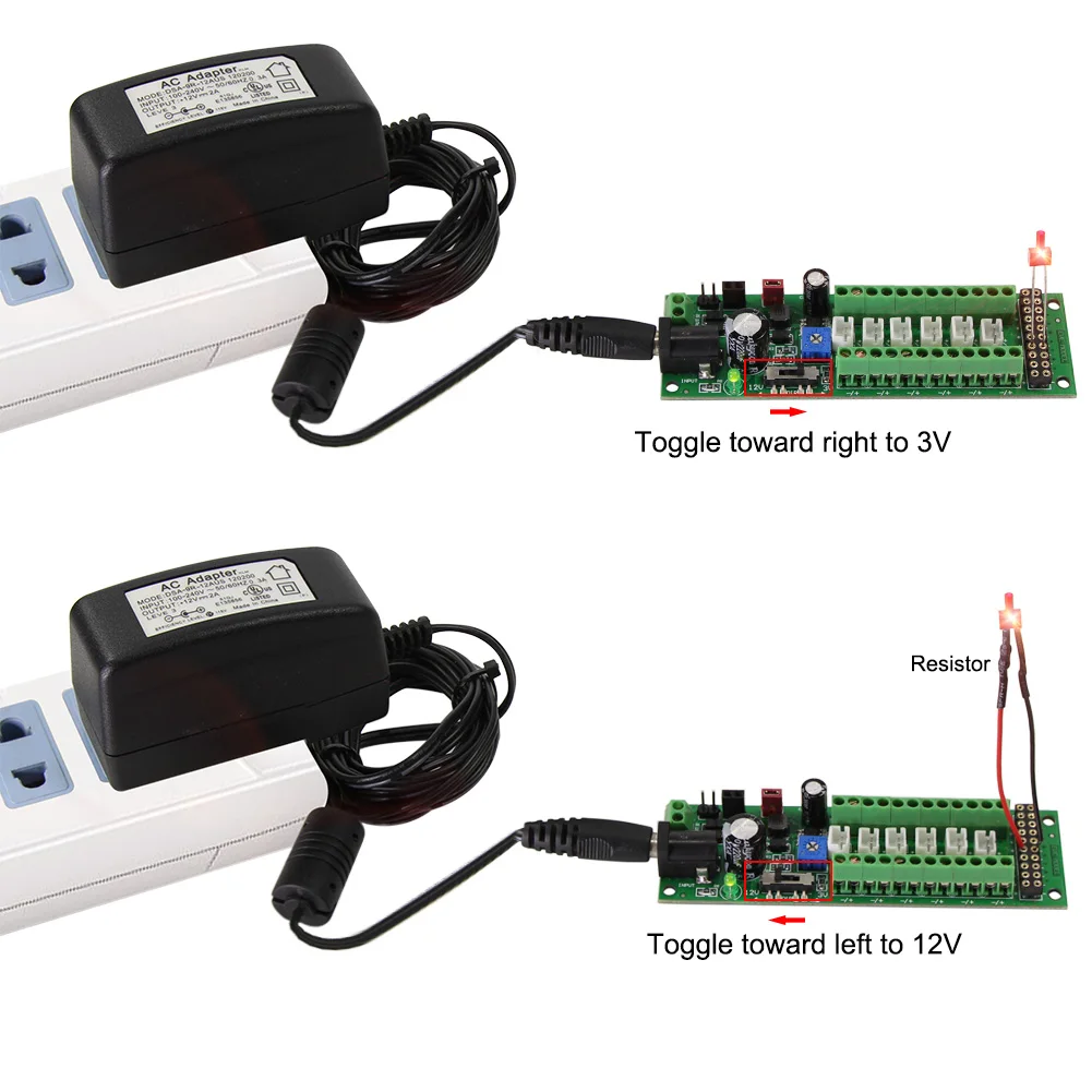 Evemodel-Power Distribution Board, Distribuidor de energia, LED Light Hub, PCB012, Acessório