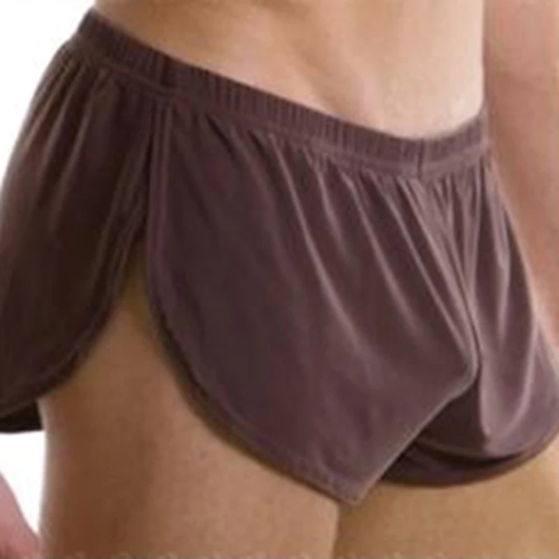 Short masculino de corrida, sexy, cintura baixa, roupa esportiva para homens, roupa íntima para academia, calça de moletom, calça respirável para