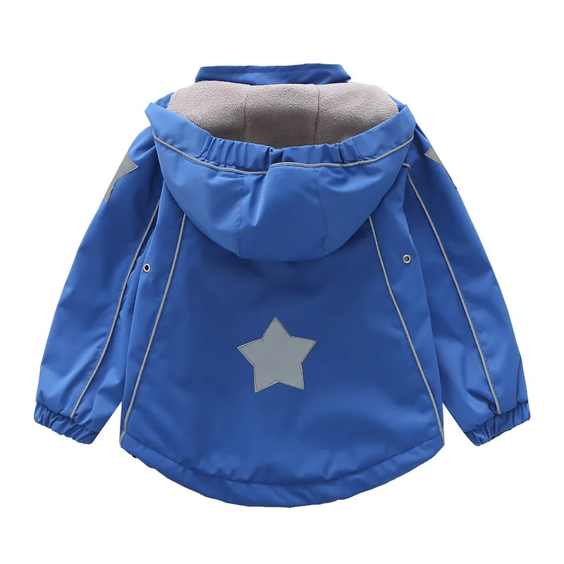 New 2022 spring autumn children kids jackets baby boys windproof waterproof double-deck inner polar fleece jackets coats