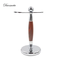 Dscosmetic red wood shaving Razor and Shaving Brush Stand