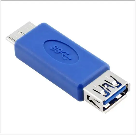 Синий Стандартный USB 3,0 USB3.0 Micro B «папа»-«мама» Тип A MicroB/AF адаптер конвертер с функцией OTG
