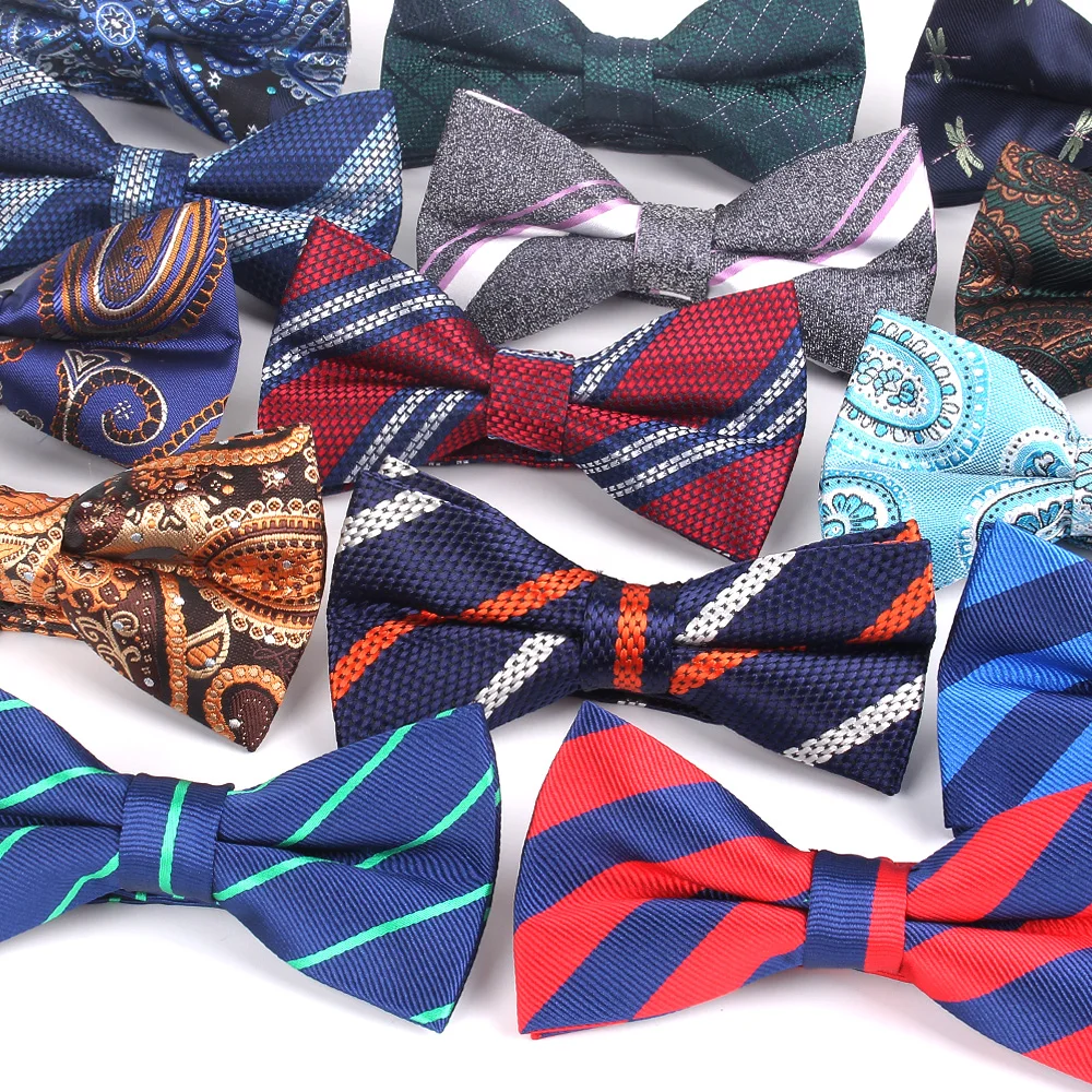 Fashion Striped Bow Tie For Men Women Classic Paisley Bowtie For Party Wedding Bowknot Adult Mens Bowties Cravats Adjustable Tie