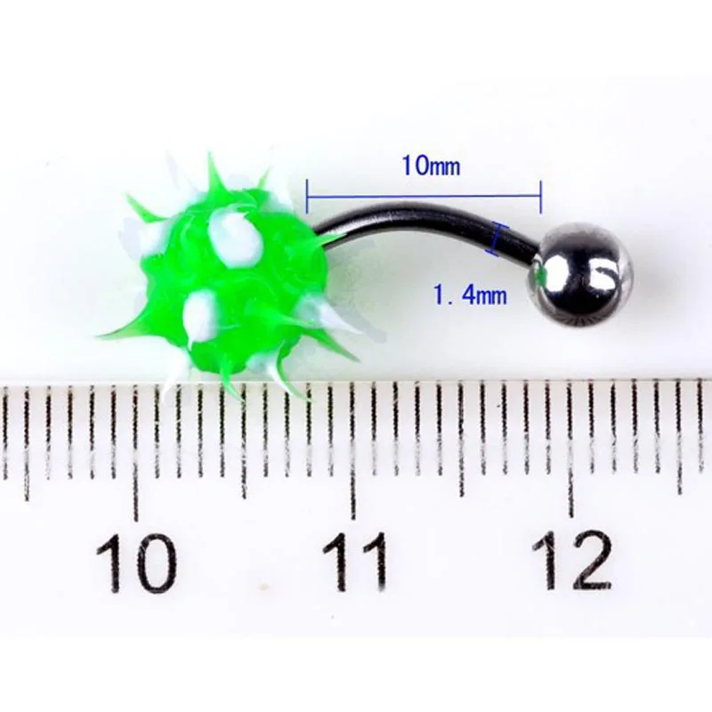 Pinksee Wholesale lots 14g 10x silicone flower navel naval belly button rings body piercing jewelry пирсинг  nariz