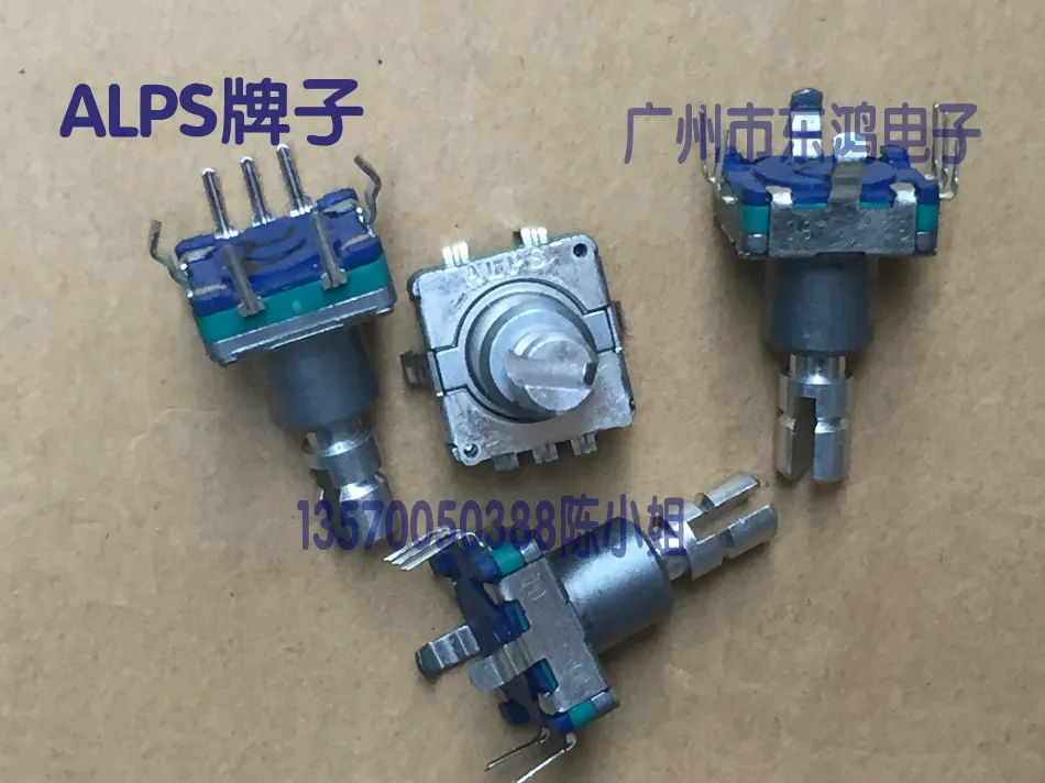 

4pcs for ALPS type EC11 encoder with switch 30 position number 15 pulse point split shaft 15mm