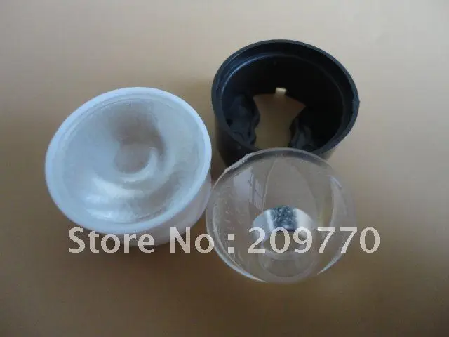 Wholesale- LED lens With stent 24MM Marble grain 60 degrees lens ,1W 3W 5W LENS