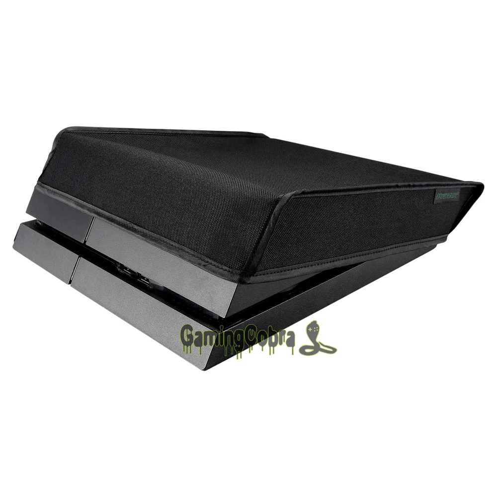 EXtremeRate-Juste de protection horizontale en nylon noir, anti-poussière pour console PS4