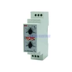 Double Set Repeat Cycle DIN Rail Mouting Time Relay AC/DC24-240V Input Timer DHC19S-S