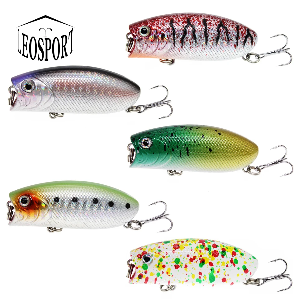 Fishing Lures Wobblers Bait-Isca Trolling-Top Feather-Hooks Water-Bass New Popper Artificial